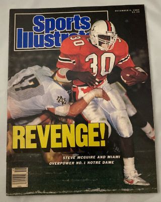 December 4,  1989 Steve Mcguire Miami Hurricanes Sports Illustrated