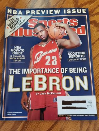 2003 Lebron James Sports Illustrated Cover - Cleveland Cavaliers