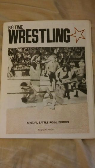 Vintage San Fran Patterson 1977 Wrestling Program Wwwf Nwa Fuji Andre Giant Awa