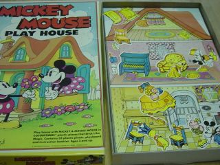 Vintage Toy Colorforms Disney Mickey Mouse Play House Reusable Sticker Play Set