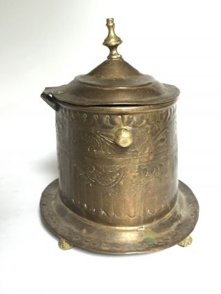 Vintage Antique Brass Bohemian Box Tea Caddy 2