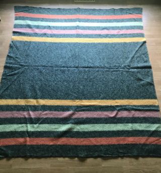 Vintage Antique Hudson Bay Style Wool Striped Blanket