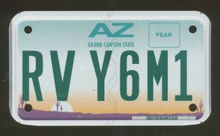 A44 - Arizona Flat Scenic Base Rv Atv Motorcycle Sized License Plate