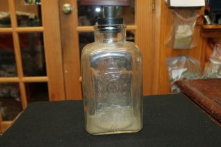 Antique National Casket Co.  Large Embalming Bottle Stopper 60ozs