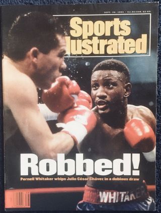 9.  20.  1993 Pernell Whitaker Sports Illustrated No Label Julio Cesar Chavez