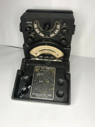 Vintage Weston Electric Instument D.  C Volt Ammeter Model 540 Newark Nj - Decor