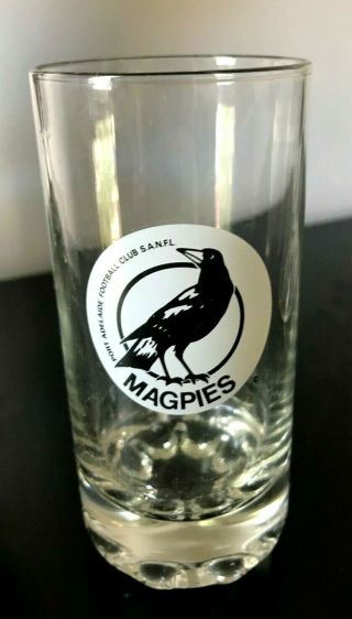 Vintage Sanfl Port Adelaide Magpies Glass