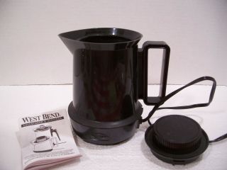 West Bend Vtg 1991 Black Electric Hot Pot 2 - 5 Cup 53007 Nib