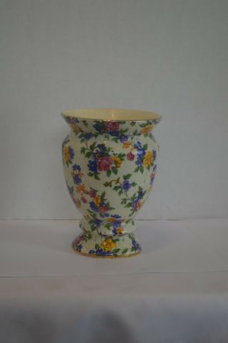 Erphila Warwick Czecho - Slovakia Chintz Floral Print Vase Urn Vintage