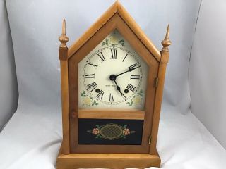 Antique 1950’s Seth Thomas Steeple 8 Day Spring - Wound Striking Clock W/pendulum