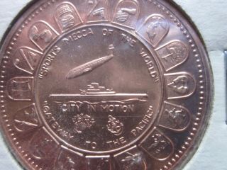 Vintage 1769 - 1969 San Diego CA Bicentennial Medal Token Coin.  Copper 200 Year Old 3