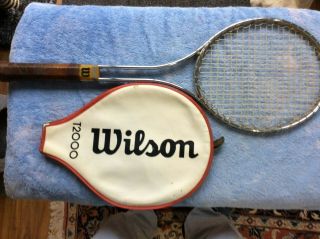 Vintage Tennis Racquet Wilson T2000 With Cover Vgc Jimmy Connors