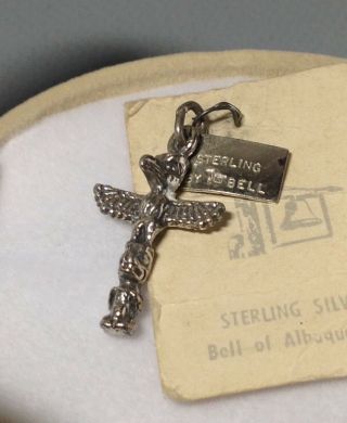 Vintage Bell Sterling Silver Texas Totem Pole Bracelet Charm/pendant