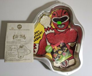 Vintage Wilton Mighty Morphin Power Rangers Cake Pan 1990s Mmpr Red Ranger Jason