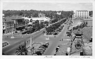 Kenya Nairobi Delamere Avenue Real Photo Vintage Cars Voitures Panorama
