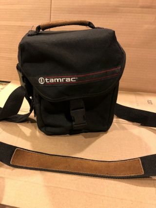 Vintage Tamrac Camera Bag With Leather Handle And Shoulder Strap Model 970 Usa
