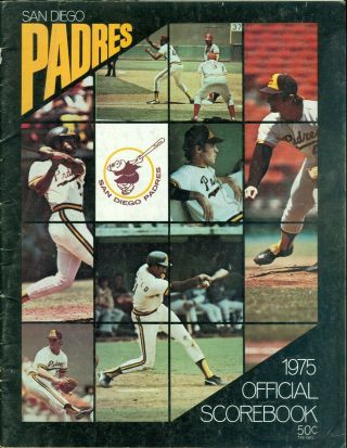 1975 San Diego Padres Vs Cincinnati Reds Program: Dave Winfield On Cover