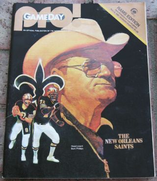 1981 Orleans Saints Vs Los Angeles Rams Nfl Football Program