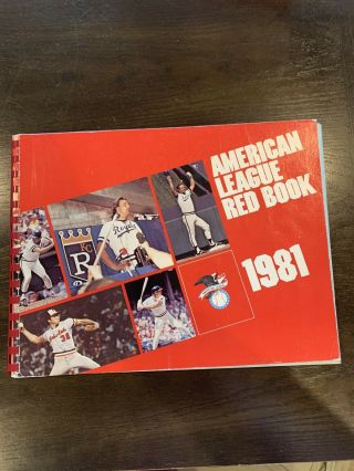 Vintage 1981 Official American League Red Book Nm