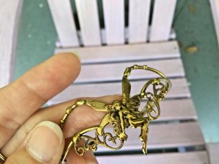 Antique Art Nouveau Gold Plated Fairy Lady Cuff Hand Made Bracelet