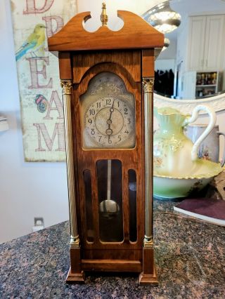 Vintage United Clock Co.  Brooklyn Ny Mantle Grandfather Clock Electric 1960s