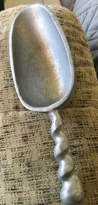 Vintage Aluminum Scoop For Pet Food Or Ice