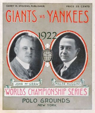 1922 World Series Program Photo Yankees Vs Giants Giants Won This Series 8x10