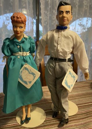 1988 Vintage I Love Lucy Dolls Lucy & Ricky W/ Tags Hamilton Presents