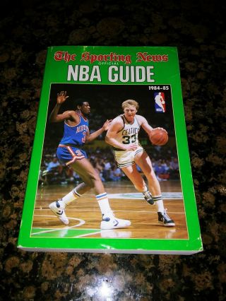 1984 - 85 The Sporting News Official Nba Guide Larry Bird Celtics Bernard King