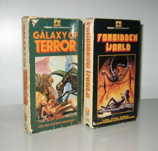 Vintage Corman Galaxy Of Terror / Forbidden World Vhs Tapes
