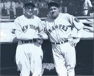 Lou Gehrig & Babe Ruth - 8 " X 10 " Photo - 1935 - York Yankees - Boston Braves