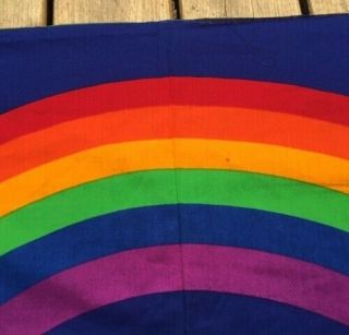 Int ' l Printworks Tampella Fabric Wallhanging Rainbow - Vintage Retro Mid Century 2