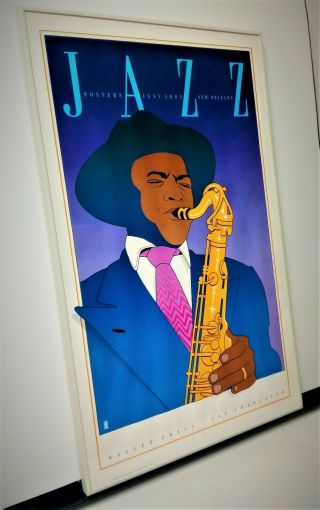 Vintage Waller Press Jazz Posters July 1981 Orleans Framed Jazz Poster