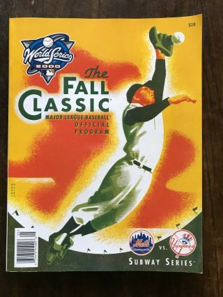 2000 World Series Game Program.  Ny Yankees Vs Ny Mets,  Subway Series.