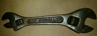 Antique Vintage Scholler 4 " - 6 " Double Ended Adjustable Wrench.
