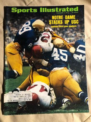 Sports Illustrated November 5 1973 Notre Dame Usc Anthony Davis