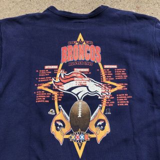 Vintage 1997 Starter Denver Broncos Bowl Champions NFL Crewneck 2