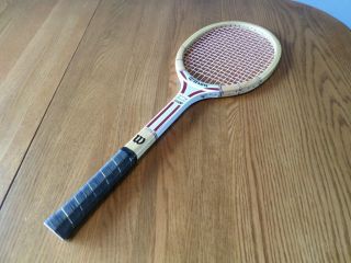 Wilson Tennis Racket Jimmy Conners - Vintage 70 S 4 1/2 " Grip