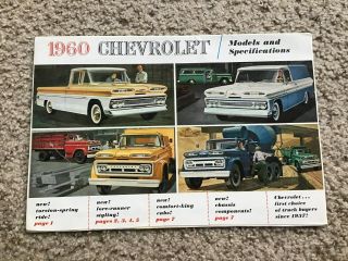 1960 Chevrolet Trucks,  Light To Heavy - Duty Models,  Sales Literature.
