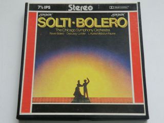 1960s Vintage Solti Cso Ravel Bolero Debussy Prelude & La Mer 7 " Reel Tape,  Ex -