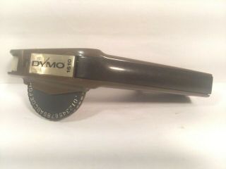 Vintage Dymo 1610 Labeler Label Maker Label Writer Brown Uses 3/8 " Or 1/4 " Tape