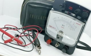 Vintage Sanwa Pdm - 500/c Insulation Tester Transistorized