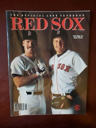 1988 Boston Red Sox Official Yearbook Boggs & Clemens