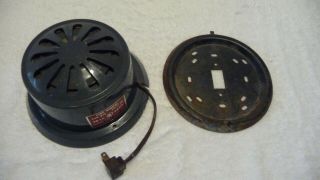 Vintage Audible Signal Fire Alarm Type 411 National Time & Signal Corp W/ Plate