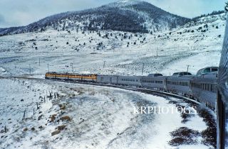 Railroad Print Denver & Rio Grande Western Drgw Cal Zephyr Snow Action Cir 1961