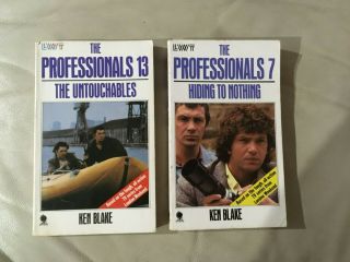 The Professionals Ken Blake Numbers 7 & 13 Tv Series Vintage 2 Paperback Books