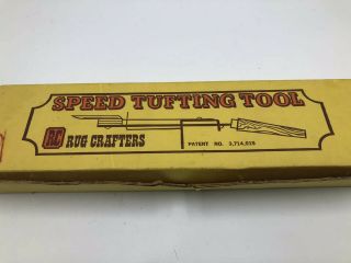 Vintage Rc Rug Crafters Speed Tufting Tool Box And Instructions