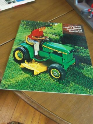 Vtg 1967 John Deere Lawn & Garden Tractors & Equipment Brochure 110 112 114