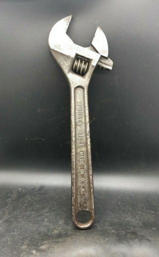 Vintage 12” Shifting Spanner Ps&w Co.  Usa Wrench Old Tool