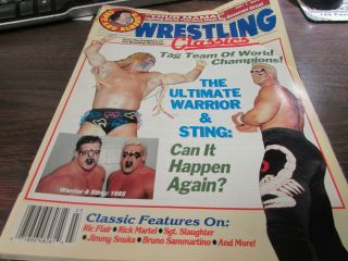 Wrestling Classics - March 1991 - Hulk Hogan And Sting Cover - Very Good